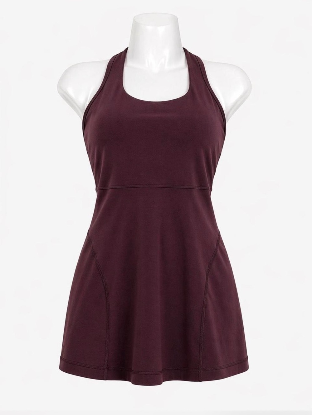 Lululemon Burgundy Tennis Dress Racerback Fit Flare Athletic Yoga Activewear 6